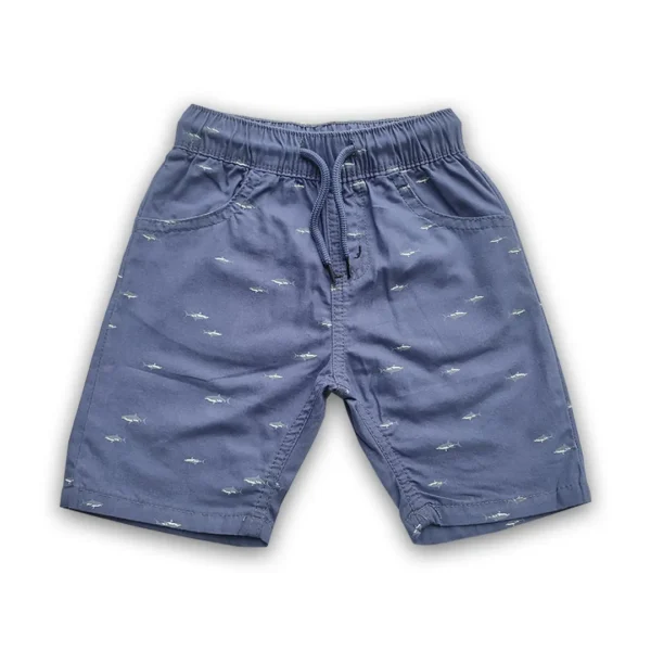 Boys All Over SHARK Printed Gabardine Half Pant Light Royal Blue