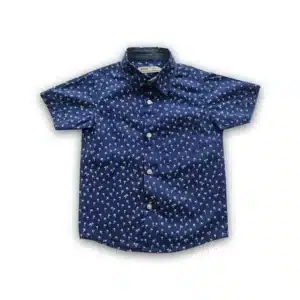 Boys All Over TREE Printed Shirt Navy Blue