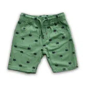 Boys All Over TREE Printed Gabardine Half Pant Sage Green