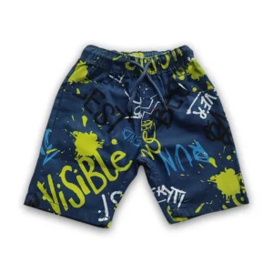 Boys All Over FOREVER Printed Gabardine Half Pant Dark Blue