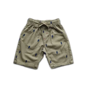 Boys All Over DOUBLE POWER Printed Gabardine Half Pant Brown
