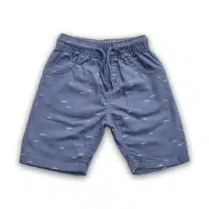 Boys All Over SHARK Printed Gabardine Half Pant Light Royal Blue