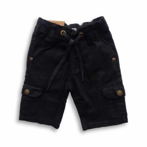 Boys Three Quarter Cargo Stretch Pant Black