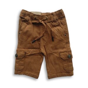 Boys Three Quarter Cargo Stretch Pant Brown