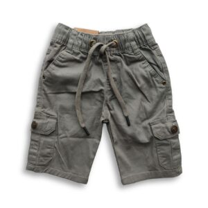 Boys Three Quarter Cargo Stretch Pant Silver