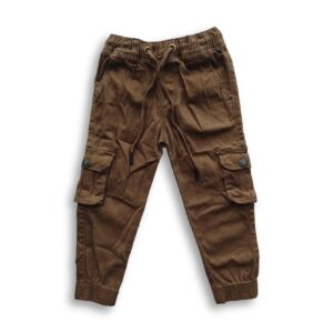 Boys Harmonium Six Pocket Cargo Full Pant Brown