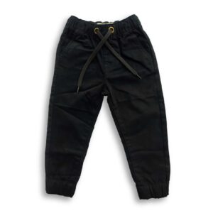 Boys Gabardine Joggers Deep Black