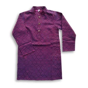 Boys all over Printed Panjabi Purple