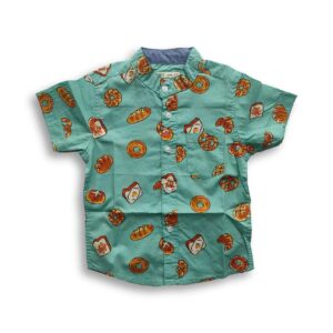 Boys All Over Food Printed Shirt Paste