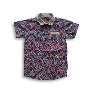Alpona All Over Print Boys' Short Sleeve Shirt Contrast