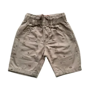 Boys LET'S SWIM Printed Gabardine Half Pant Ash