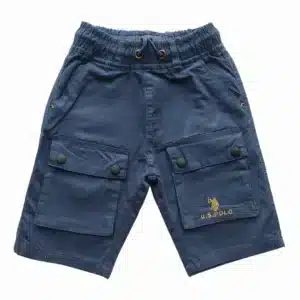 Harmonium Six Pocket Three Quarter Cargo Pant Dark Royal Blue