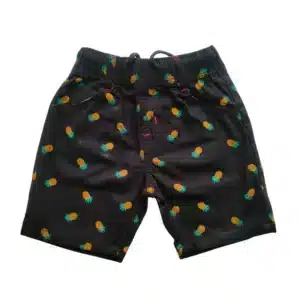 Boys PINEAPPLE Printed Gabardine Half Pant Black