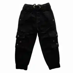 Boys Harmonium Six Pocket Cargo Full Pant Black
