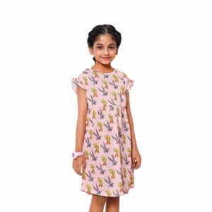 Cute Rabbit Summer Frock for Girls Sleeveless