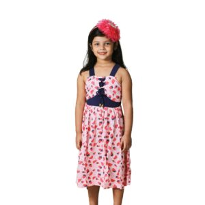 Girls' Summer Koti Frock Baby Pink