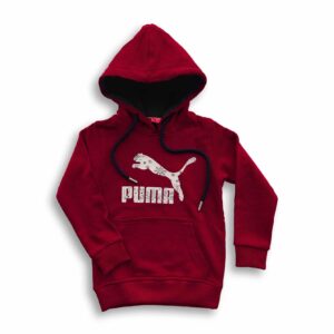 Kids Stylish Printed Hoodie Maroon