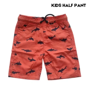 Boys SHARK Style Printed Gabardine Half Pant Misty