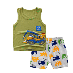 Dig it Printed Megi T-shirt & Pant Set Olive