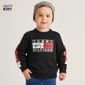 TOMMY HILFIGER Rubber Printed Sweatshirt for boys Black