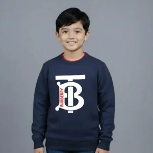 BT Rubber Printed Sweatshirt for Kids Navy Blue