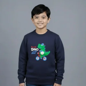 Super Dino Kids Sweatshirt Dark Violet