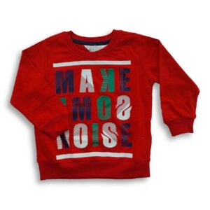 Boys Rubber Printed Sweatshirt Red