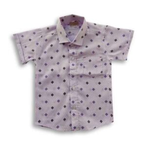 All Over Printed Boys Shirt Light Purple