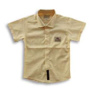 All Over Printed Boys Shirt Light Yellow