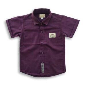 All Over Printed Boys Shirt Purple