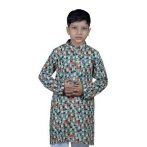 Boys Panjabi Slim Fit Cotton Multicolor