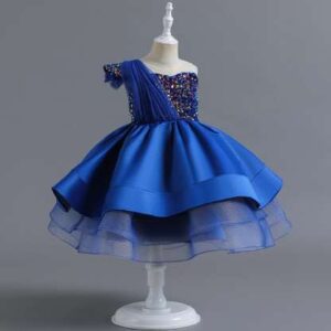Girls Imported Knee-length Party Blue