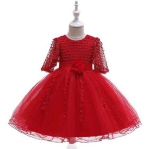 Princess Stylish Red Party Dress for Girl